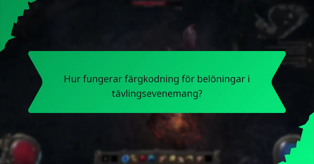 Hur fungerar färgkodning för belöningar i tävlingsevenemang?