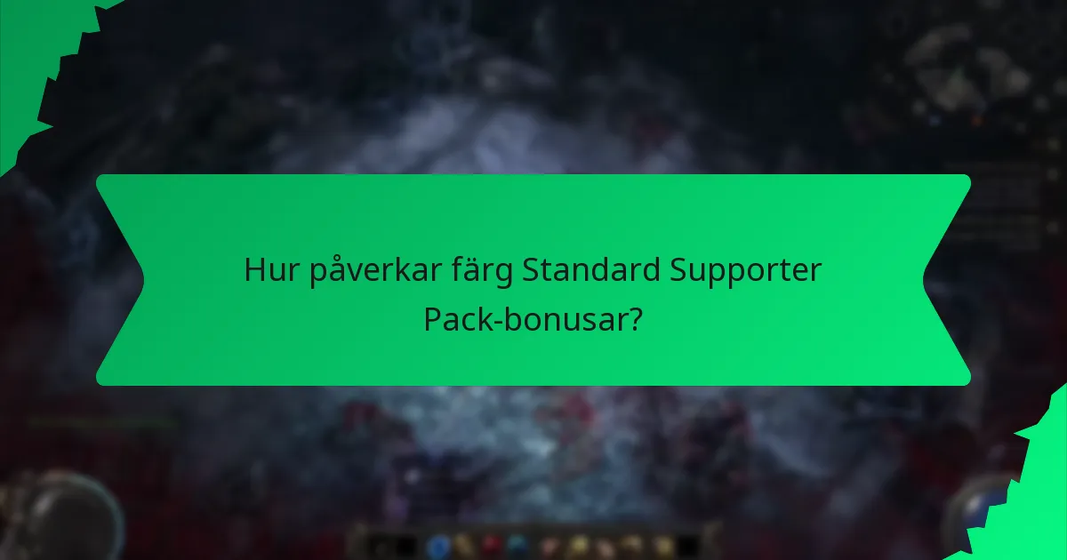 Vilka effekter ger Standard Supporter Pack-bonusar?