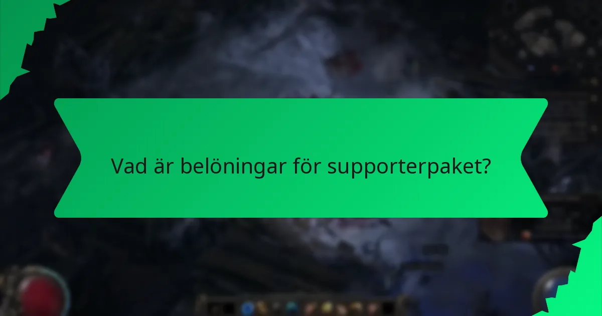 Vilka färger är kopplade till supporterpaketsbelöningar?